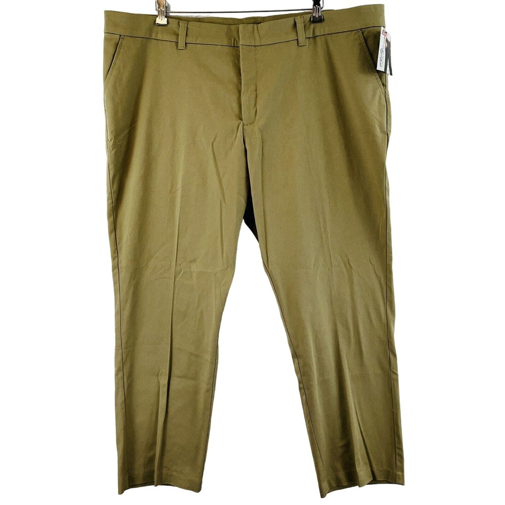 Womens 24 Reg Dickies‎ Perfectly Slimming Khakis Curvy Plus Straight 31" Inseam